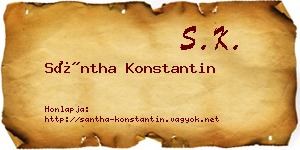 Sántha Konstantin névjegykártya